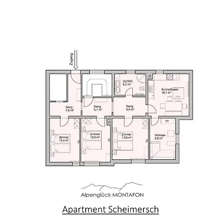 Apartament Alpenglueck Montafon St. Gallenkirch